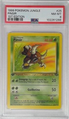 V1739: 1999: Pinsir: 25/132: 1ST Edition: Jungle: PSA: 8: NM-MT: 102261288